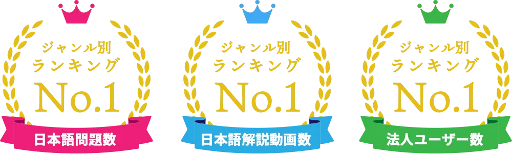 3つのNO.1バッジの画像 3冠のバッジ